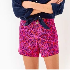 NWT Lilly Pulitzer Pink and Purple Starfish High Waist Shorts